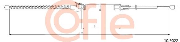 Cofle 10.9022 - Тросик, cтояночный тормоз parts5.com