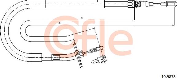 Cofle 10.9878 - Тросик, cтояночный тормоз parts5.com