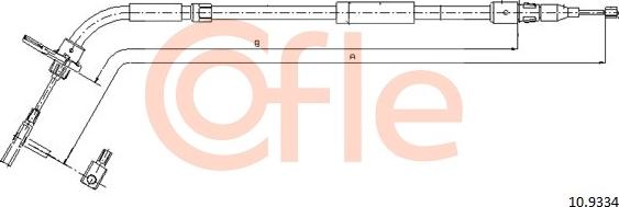 Cofle 92.10.9334 - Cable de accionamiento, freno de estacionamiento parts5.com