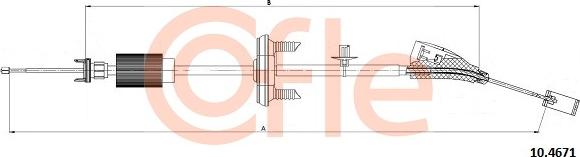 Cofle 92.10.4671 - Тросик, cтояночный тормоз parts5.com