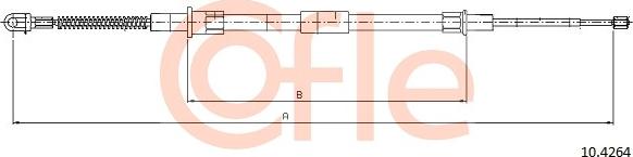 Cofle 92.10.4264 - Тросик, cтояночный тормоз parts5.com