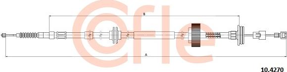 Cofle 92104270 - Тросик, cтояночный тормоз parts5.com