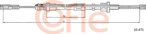 Cofle 10.471 - Тросик, cтояночный тормоз parts5.com