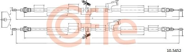 Cofle 10.5452 - Тросик, cтояночный тормоз parts5.com