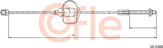 Cofle 10.5360 - Тросик, cтояночный тормоз parts5.com