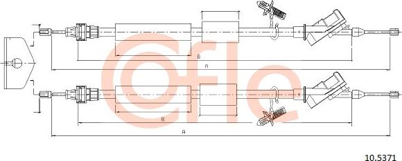 Cofle 92.10.5371 - Тросик, cтояночный тормоз parts5.com