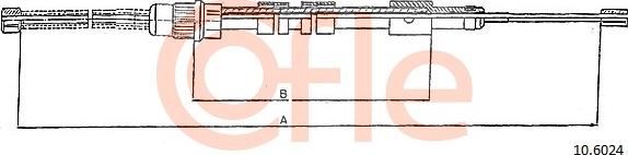 Cofle 10.6024 - Тросик, cтояночный тормоз parts5.com