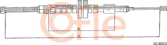 Cofle 10.6023 - Тросик, cтояночный тормоз parts5.com