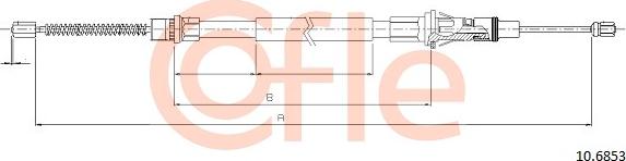 Cofle 10.6853 - Тросик, cтояночный тормоз parts5.com