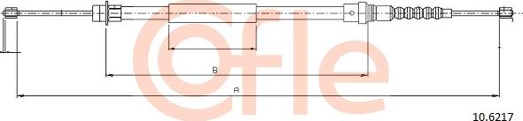 Cofle 92.10.6217 - Тросик, cтояночный тормоз parts5.com