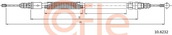 Cofle 92.10.6232 - Тросик, cтояночный тормоз parts5.com