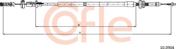 Cofle 10.0904 - Тросик газа parts5.com