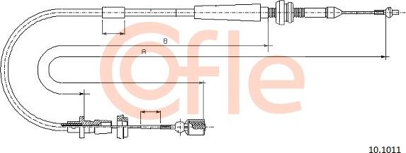 Cofle 10.1011 - Тросик газа parts5.com