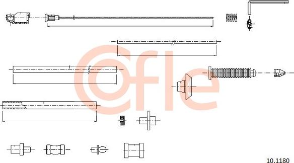 Cofle 92101180 - Тросик газа parts5.com