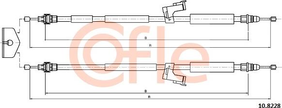 Cofle 92.10.8228 - Тросик, cтояночный тормоз parts5.com