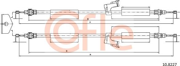 Cofle 10.8227 - Тросик, cтояночный тормоз parts5.com