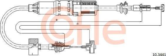 Cofle 10.3441 - Трос, управление сцеплением parts5.com