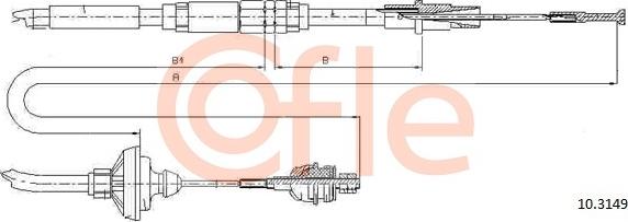 Cofle 10.3149 - Трос, управление сцеплением parts5.com