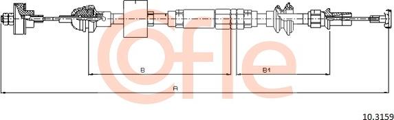 Cofle 92.10.3159 - Трос, управление сцеплением parts5.com