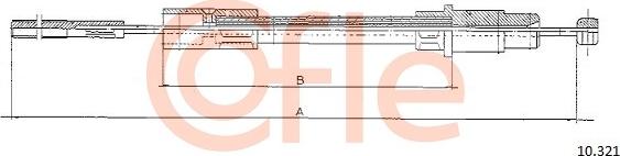 Cofle 10.321 - Трос, управление сцеплением parts5.com