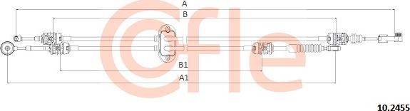 Cofle 92.10.2455 - Трос, ступенчатая коробка передач parts5.com