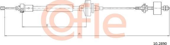 Cofle 10.2890 - Трос, управление сцеплением parts5.com