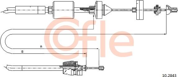 Cofle 92.10.2843 - Трос, управление сцеплением parts5.com