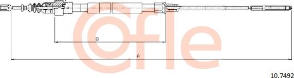 Cofle 10.7492 - Тросик, cтояночный тормоз parts5.com