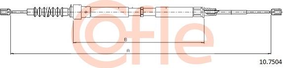 Cofle 10.7504 - Тросик, cтояночный тормоз parts5.com