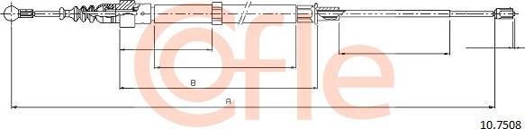 Cofle 92.10.7508 - Тросик, cтояночный тормоз parts5.com