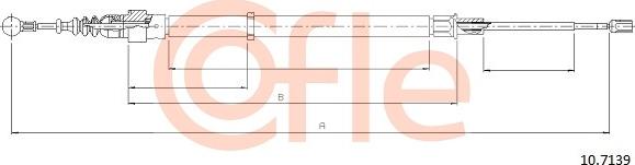 Cofle 10.7139 - Тросик, cтояночный тормоз parts5.com