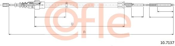 Cofle 92.10.7137 - Тросик, cтояночный тормоз parts5.com