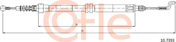 Cofle 10.7393 - Cable, parking brake parts5.com