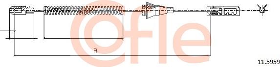 Cofle 11.5959 - Тросик, cтояночный тормоз parts5.com