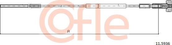 Cofle 11.5936 - Тросик, cтояночный тормоз parts5.com