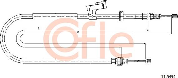 Cofle 11.5494 - Тросик, cтояночный тормоз parts5.com