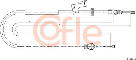 Cofle 92.11.5495 - Тросик, cтояночный тормоз parts5.com