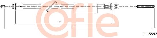 Cofle 11.5592 - Тросик, cтояночный тормоз parts5.com