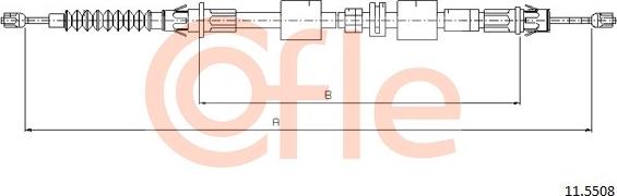 Cofle 11.5508 - Тросик, cтояночный тормоз parts5.com