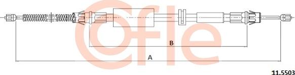 Cofle 11.5503 - Тросик, cтояночный тормоз parts5.com