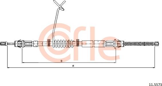 Cofle 11.5573 - Тросик, cтояночный тормоз parts5.com