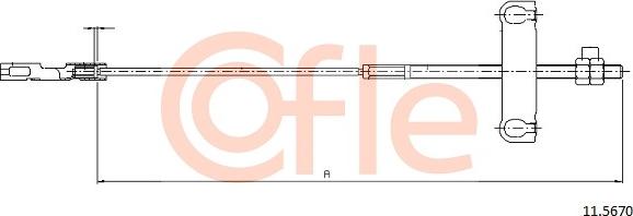 Cofle 92.11.5670 - Тросик, cтояночный тормоз parts5.com