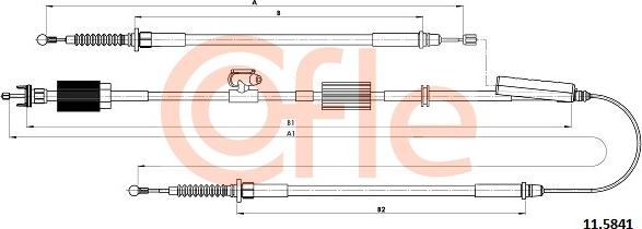 Cofle 92.11.5841 - Тросик, cтояночный тормоз parts5.com