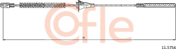 Cofle 11.5754 - Тросик, cтояночный тормоз parts5.com