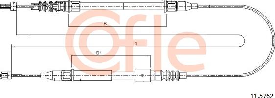 Cofle 11.5762 - Тросик, cтояночный тормоз parts5.com