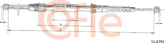 Cofle 92.11.6793 - Cable, parking brake parts5.com