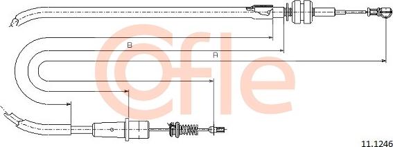 Cofle 11.1246 - Тросик газа parts5.com