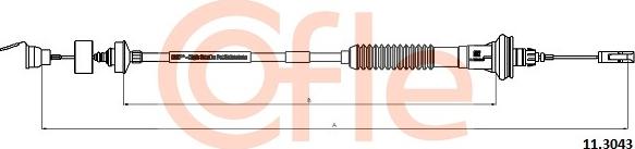 Cofle 92.11.3043 - Трос, управление сцеплением parts5.com