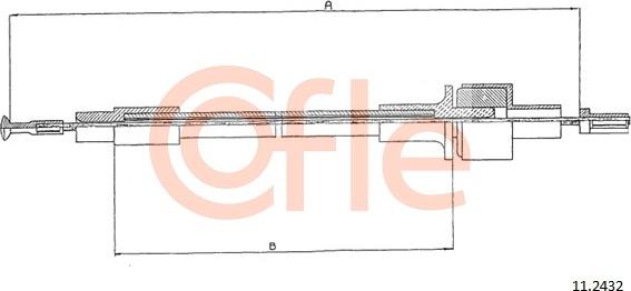 Cofle 11.2432 - Трос, управление сцеплением parts5.com