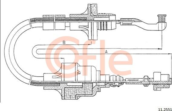 Cofle 11.2551 - Трос, управление сцеплением parts5.com